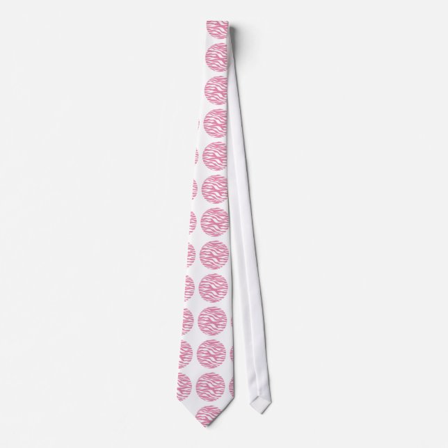 Zebra Print Polka Dots Krawatte (Vorderseite)