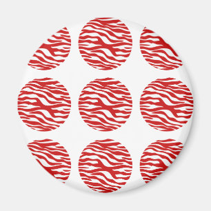 Zebra Print Polka Dots Magnet