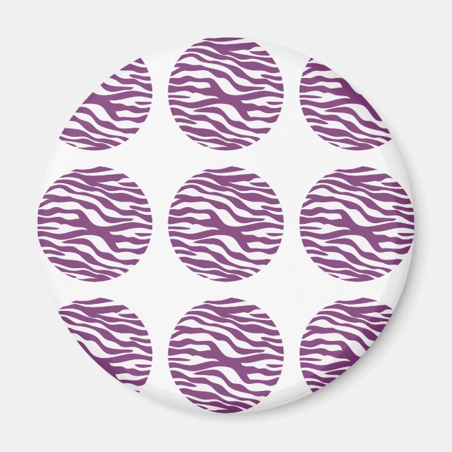 Zebra Print Polka Dots Magnet (Vorne)