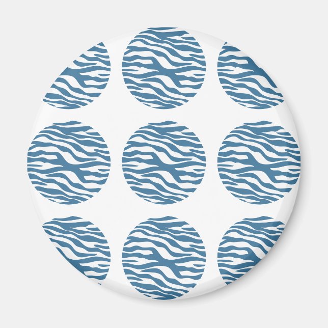 Zebra Print Polka Dots Magnet (Vorne)
