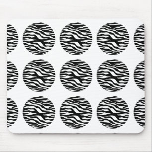 Zebra Print Polka Dots Mousepad