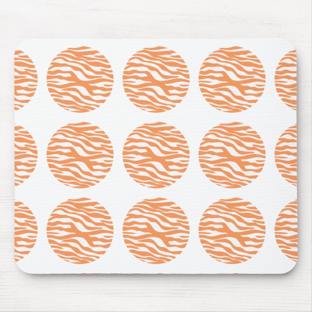 Zebra Print Polka Dots Mousepad (Vorne)