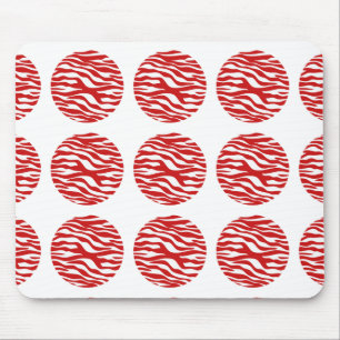 Zebra Print Polka Dots Mousepad