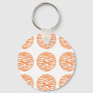 Zebra Print Polka Dots Schlüsselanhänger