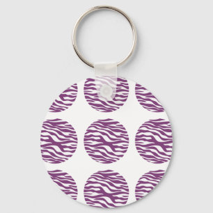 Zebra Print Polka Dots Schlüsselanhänger