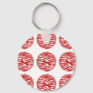 Zebra-Print-Polka-Dots-Schlüsselanhänger Schlüsselanhänger