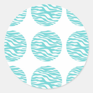 Zebra Print Polka Dots Stickers