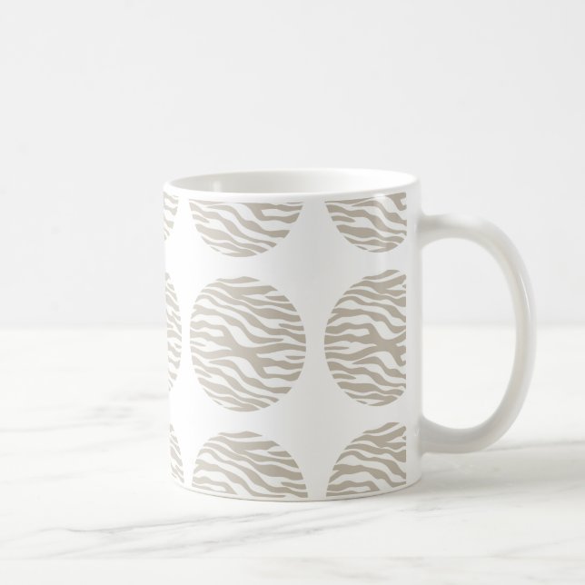 Zebra Print Polka Dots Tasse (Rechts)