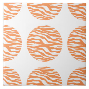Zebra Print Polka Dots Tile Fliese