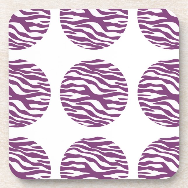 Zebra Print Polka Dots Untersetzer (Vorderseite)