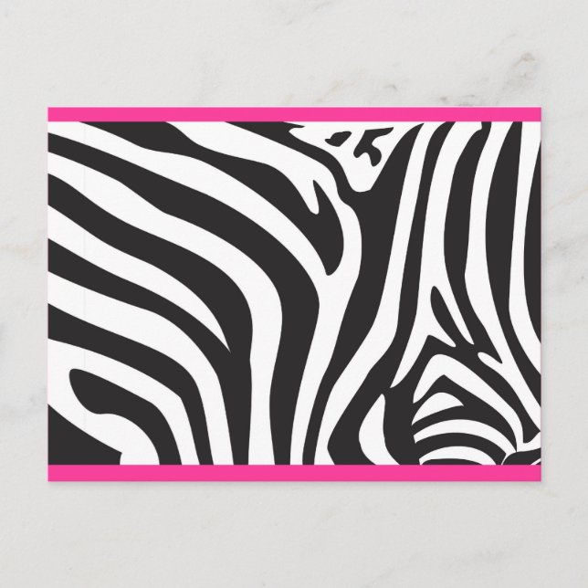 Zebra Print Postkarte (Vorderseite)