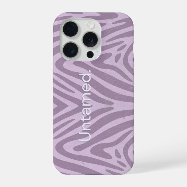 Zebra print purple mobile case iPhone 15 pro hülle (Rückseite)