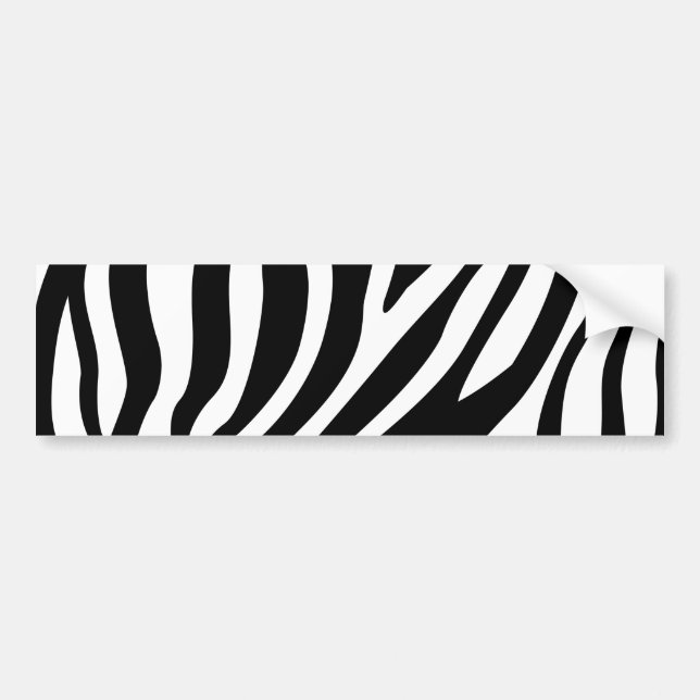 Zebra Print Schwarz-Weiß Streifen Muster Autoaufkleber (Vorne)