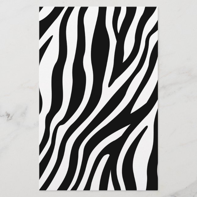 Zebra Print Schwarz-Weiß Streifen Muster Flyer (Vorne)