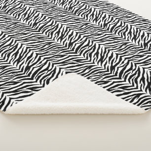 Zebra Print Sherpa Blanket Sherpadecke