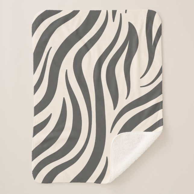 Zebra Print Sherpadecke (Vorderseite)
