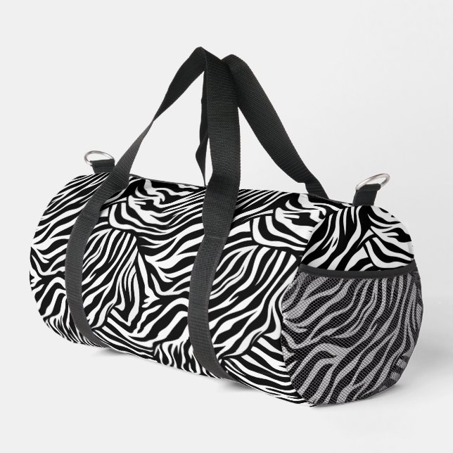 Zebra Print Small Duffel Bag Duffle Bag (Rechte Ecke)