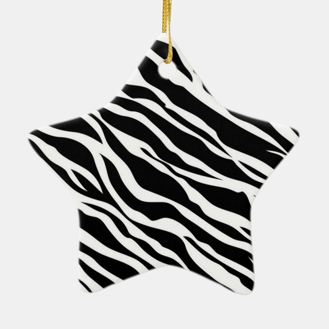 Zebra Print Star Ornament (Hinten)