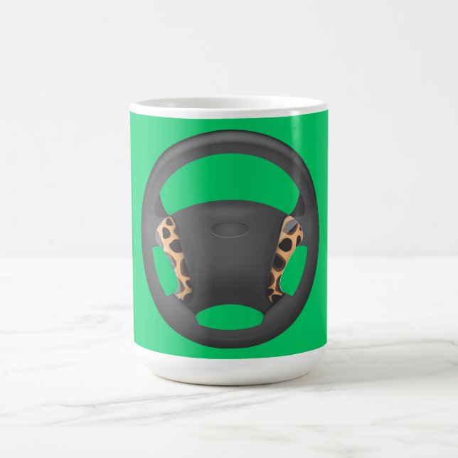 Zebra Print Steering Wheel Kaffeetasse (Mittel)