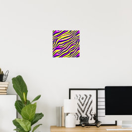 Zebra Print Stripe Abstrakt Art Wild Tier Poster