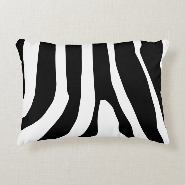 Zebra Print Stripes Muster Dekokissen (Vorderseite)