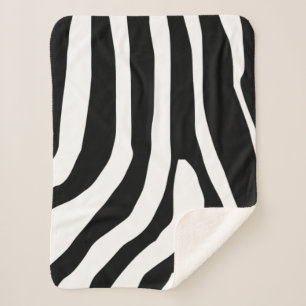 Zebra Print Stripes Muster Sherpadecke