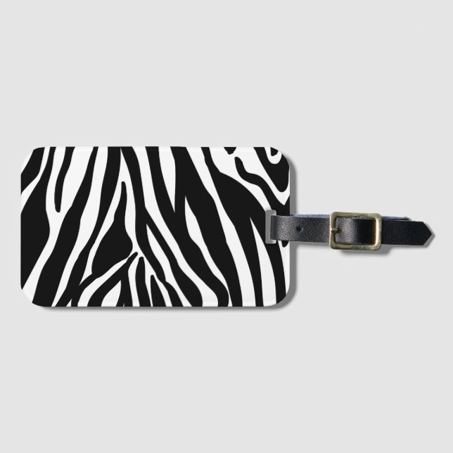 Zebra Print-Tag Gepäckanhänger (Vorderseite (Horizontal))