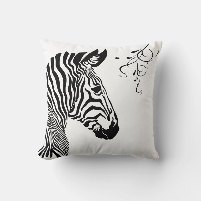 Zebra Print Throw Kissen (Vorderseite)
