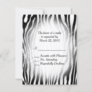 Zebra Print UAWG RSVP Karte
