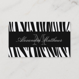 Zebra Print Visitenkarte