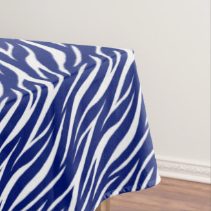 Zebra Print White Navy Blue Niedlich Modern Muster Tischdecke
