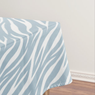 Zebra Print White Powder Blau Niedlich Moderne Mus Tischdecke