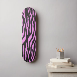 Zebra Print, Zebra Stripes, Rosa Zebra, Dschungel Skateboard