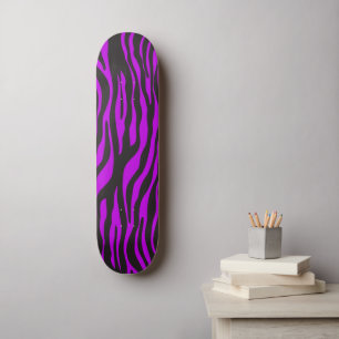 Zebra Print, Zebrastreifen, Lila Zebra, Dschungel Skateboard