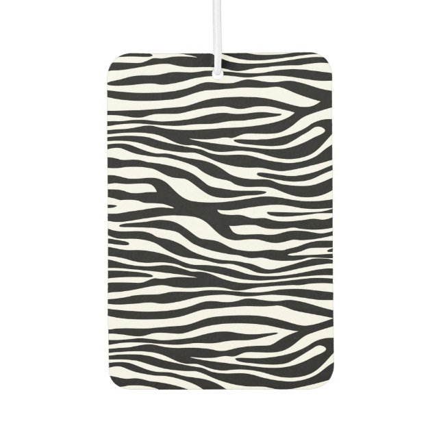 Zebra Print, Zebrastreifen, schwarz und weiß Autolufterfrischer (Vorderseite)