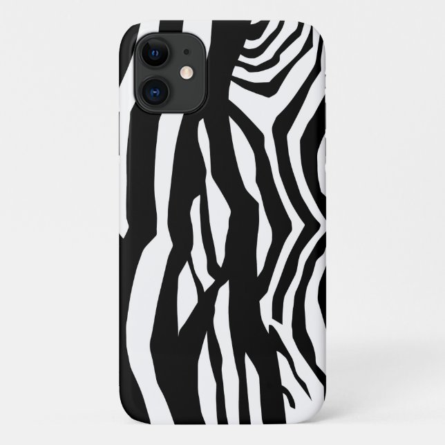 Zebra Print, Zebrastreifen, schwarz und weiß Case-Mate iPhone Hülle (Rückseite)