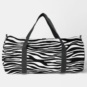 Zebra Print, Zebrastreifen, schwarz und weiß Duffle Bag