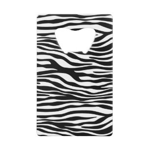 Zebra Print, Zebrastreifen, schwarz und weiß Geldbeutel Flaschenöffner
