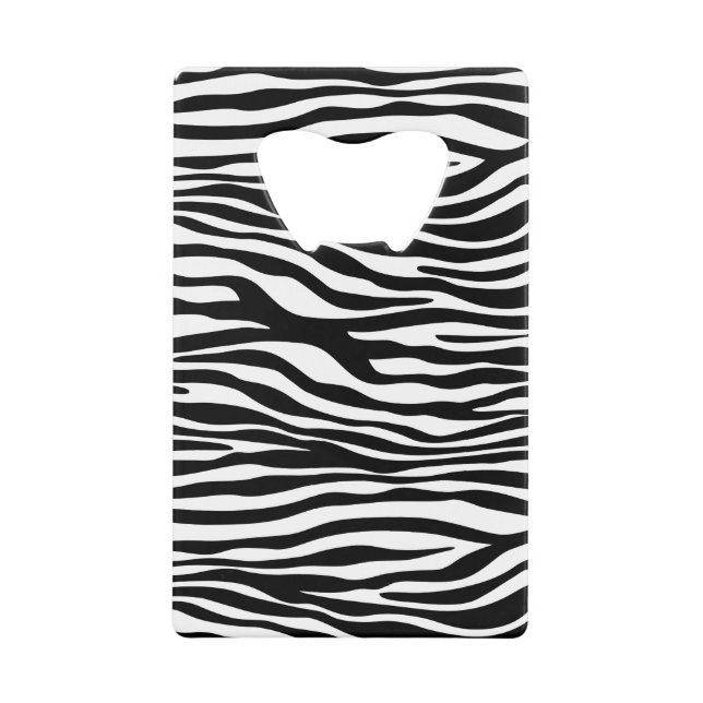 Zebra Print, Zebrastreifen, schwarz und weiß Geldbeutel Flaschenöffner (Vorderseite)