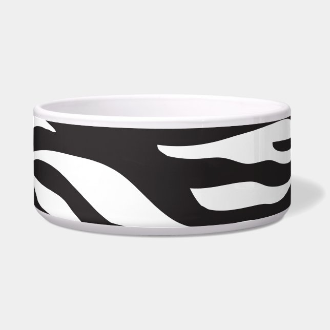 Zebra Print, Zebrastreifen, schwarz und weiß Napf (Vorderseite)