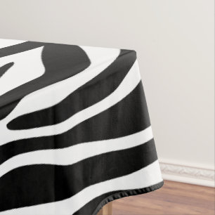 Zebra Print, Zebrastreifen, schwarz und weiß Tischdecke
