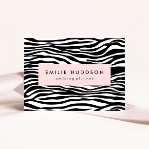 Zebra Print, Zebrastreifen, schwarz und weiß Visitenkarte
