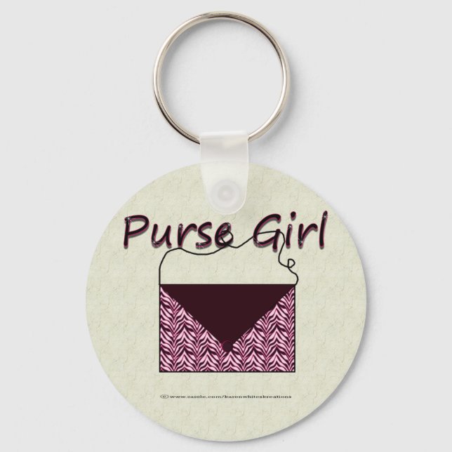 Zebra Purse Girl Schlüsselanhänger (Vorderseite)