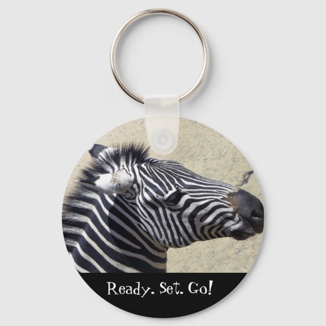 Zebra-Racing-Schlüsselanhänger Schlüsselanhänger (Vorderseite)
