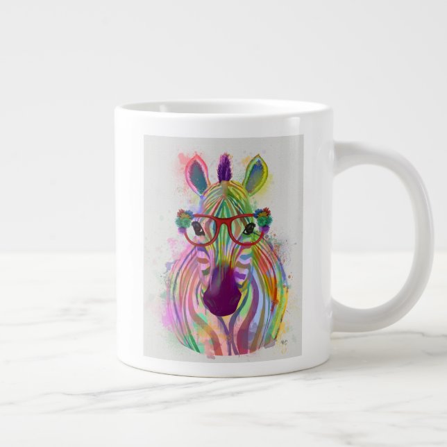 Zebra Rainbow Splash Jumbo-Tasse (Rechts)