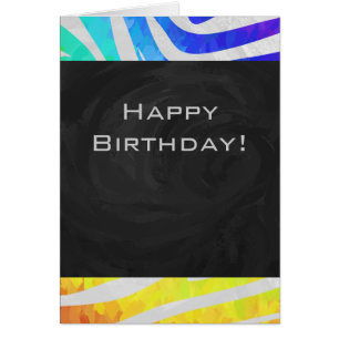 Zebra Rainbow und White Print