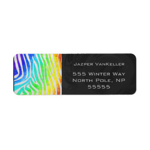 Zebra Rainbow und White Print