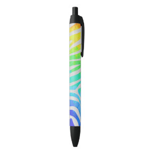 Zebra Rainbow und White Print Kugelschreiber