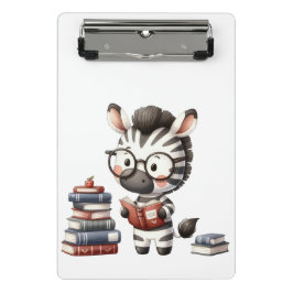 Zebra Reading Bücher. Mini Klemmbrett