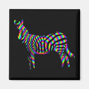Zebra Red Silhouette Kühlschrankmagnet
